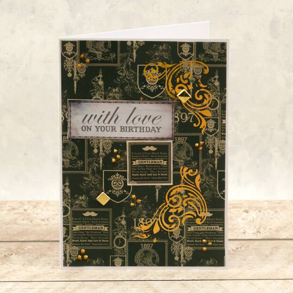 Couture Creations Paper 12x12 - Gentlemans Emporium - Sheet 9