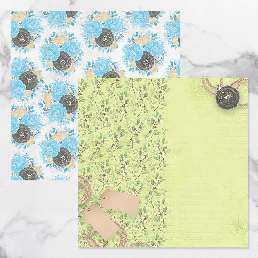 Couture Creations Double Sided Patterned Paper 12x12 - New Adventures Sheet 10