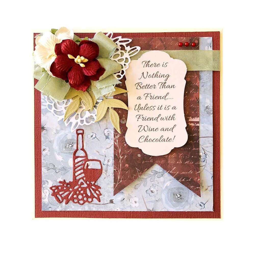 Couture Creations Mini Dies - Blooming Friendship - Wine and Dine (1pc)