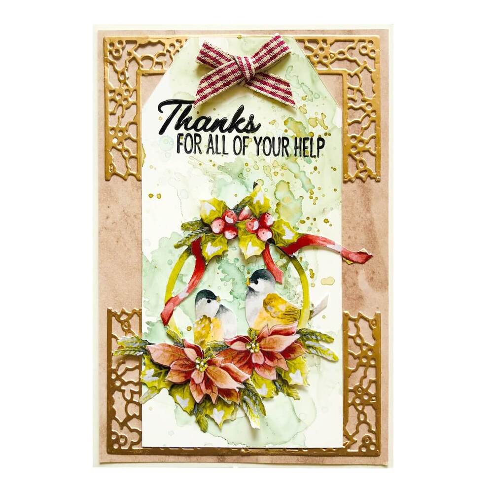 Couture Creations Stamp Set - My Thanks Sentiment (16pc) 80 x 116mm