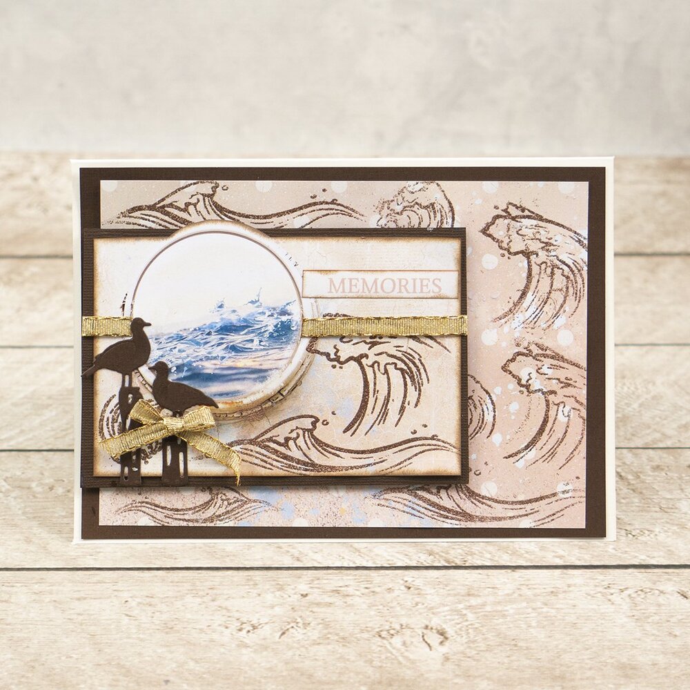 Couture Creations Stamp Seaside Girl - Crashing Waves (7pc)