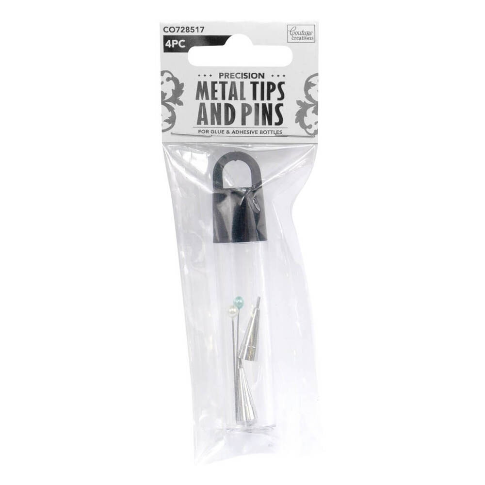 Couture Creations - Precision Metal Tips with Pins for Glue Bottles (4pc)