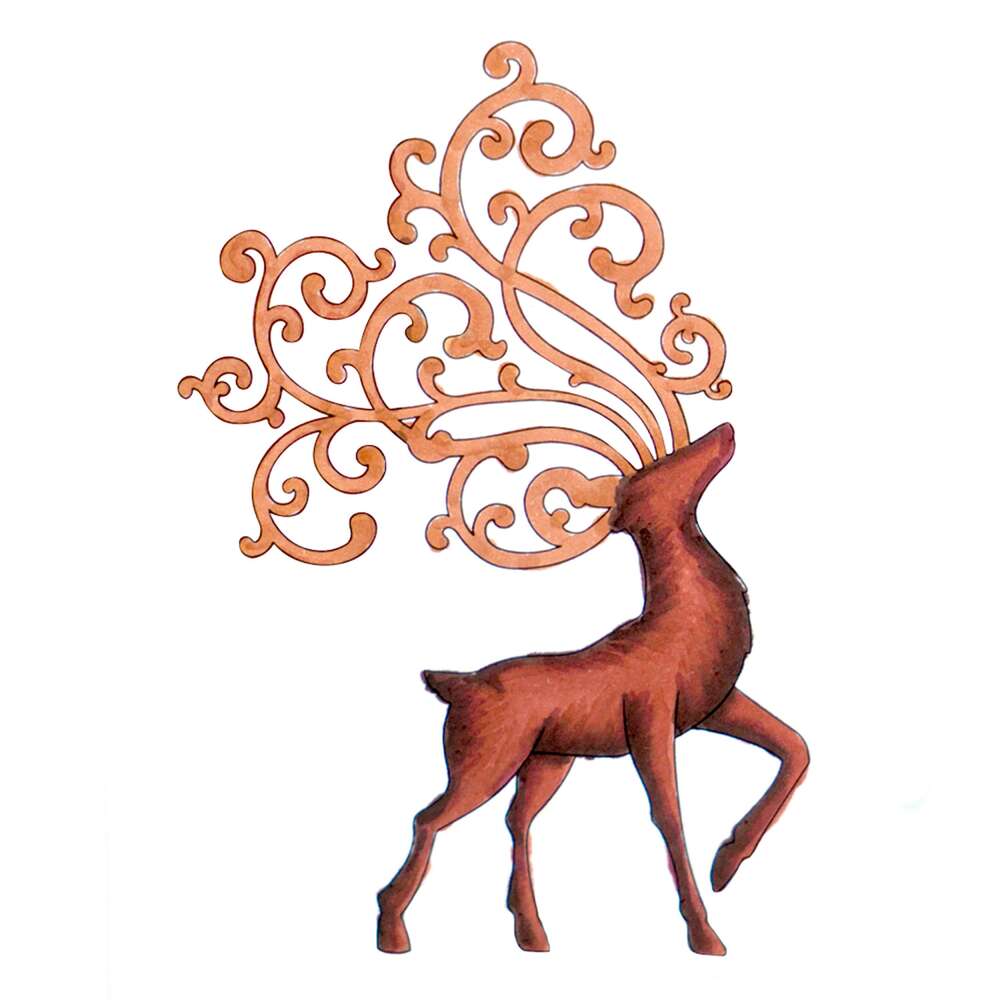 Couture Creations Stamp - Proud Reindeer Outline (1pc)