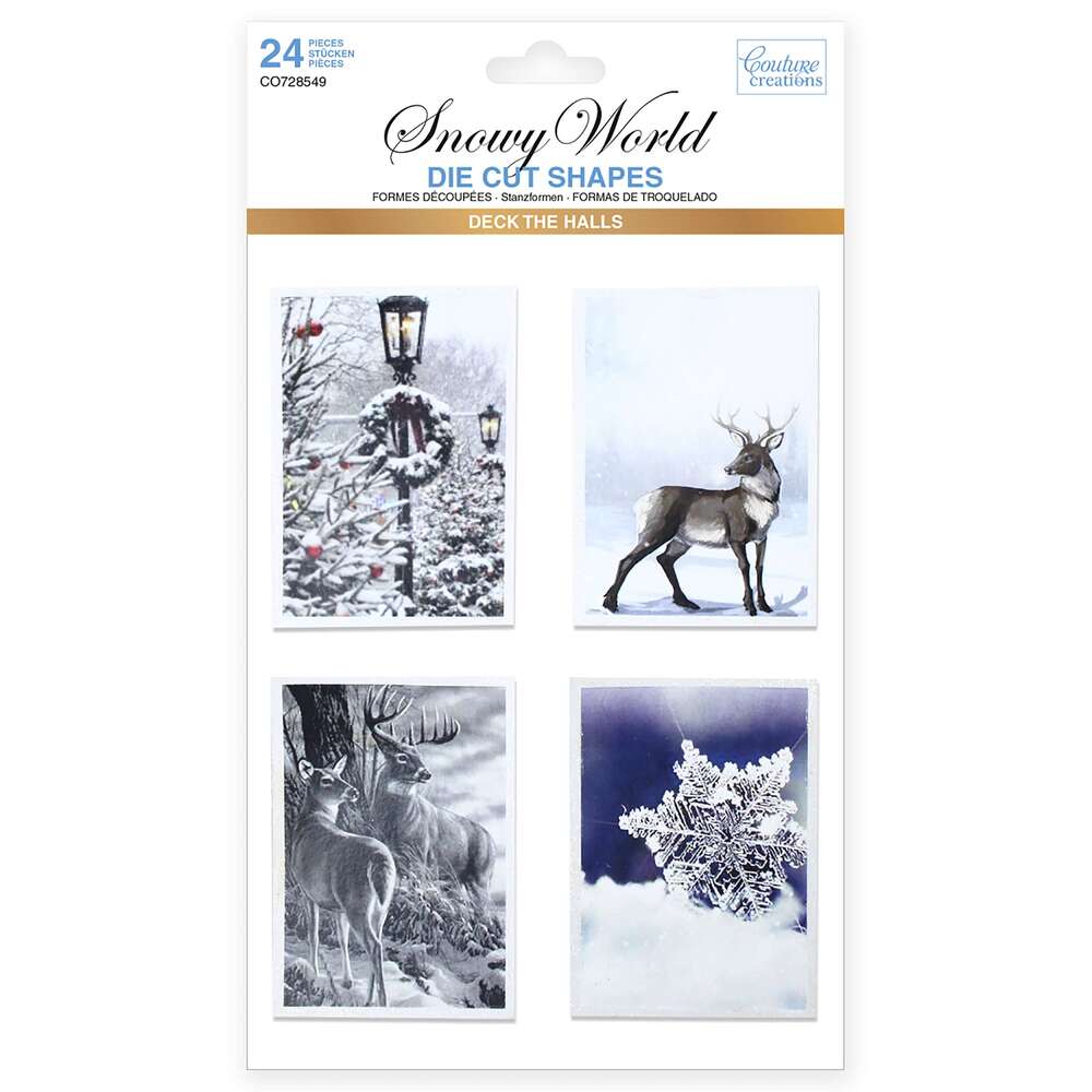 Couture Creations Die Cut Shapes - Snowy World (24pc)