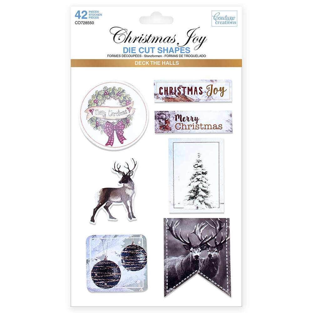 Couture Creations Die Cut Shapes - Christmas Joy (42pc)