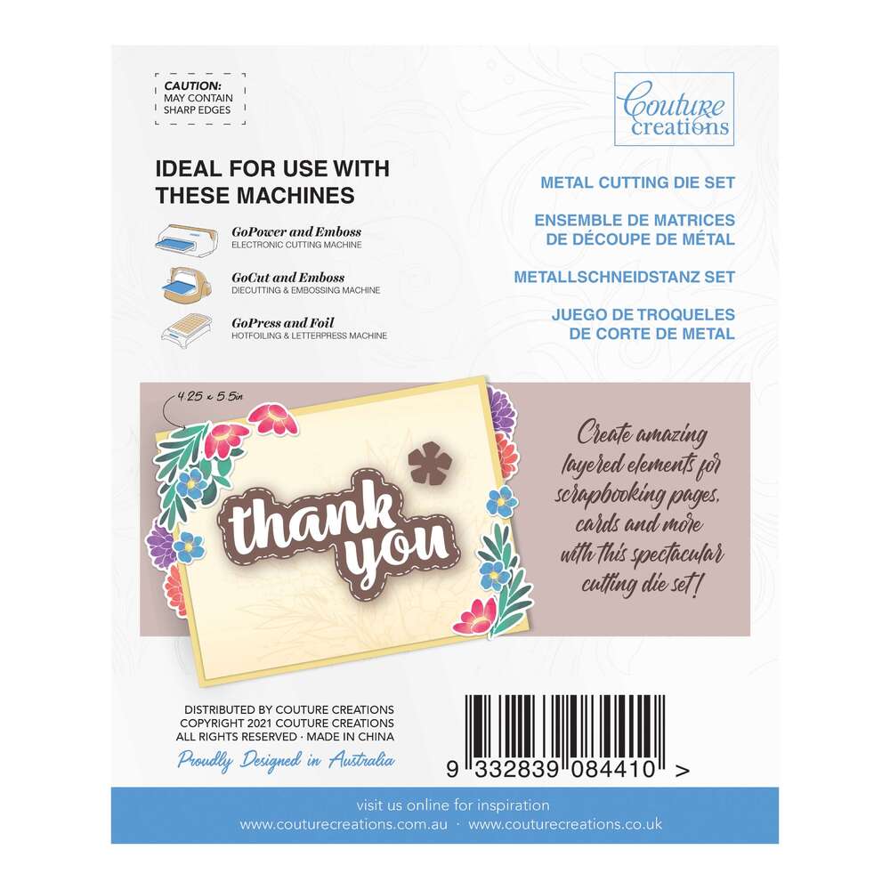 Couture Creations Dies - Thank You Sentiment Set (7pc)