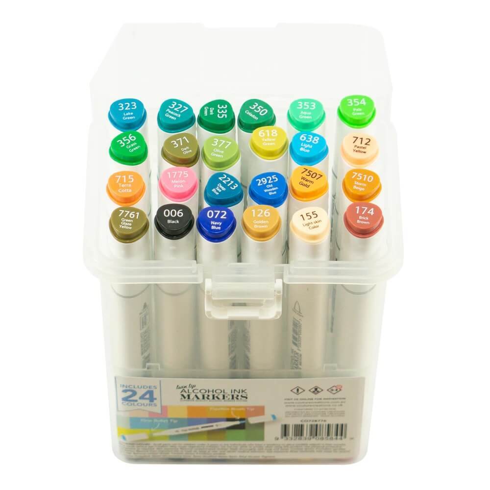 Couture Creations Twin Tip Alcohol Ink Marker Pastel Colours 12 Colours  BUNDLE