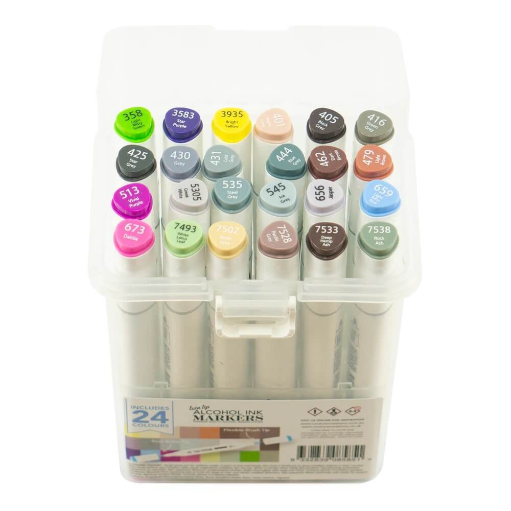 Couture Creations  Twin Tip Alcohol Ink Marker 24 Pack Set 4