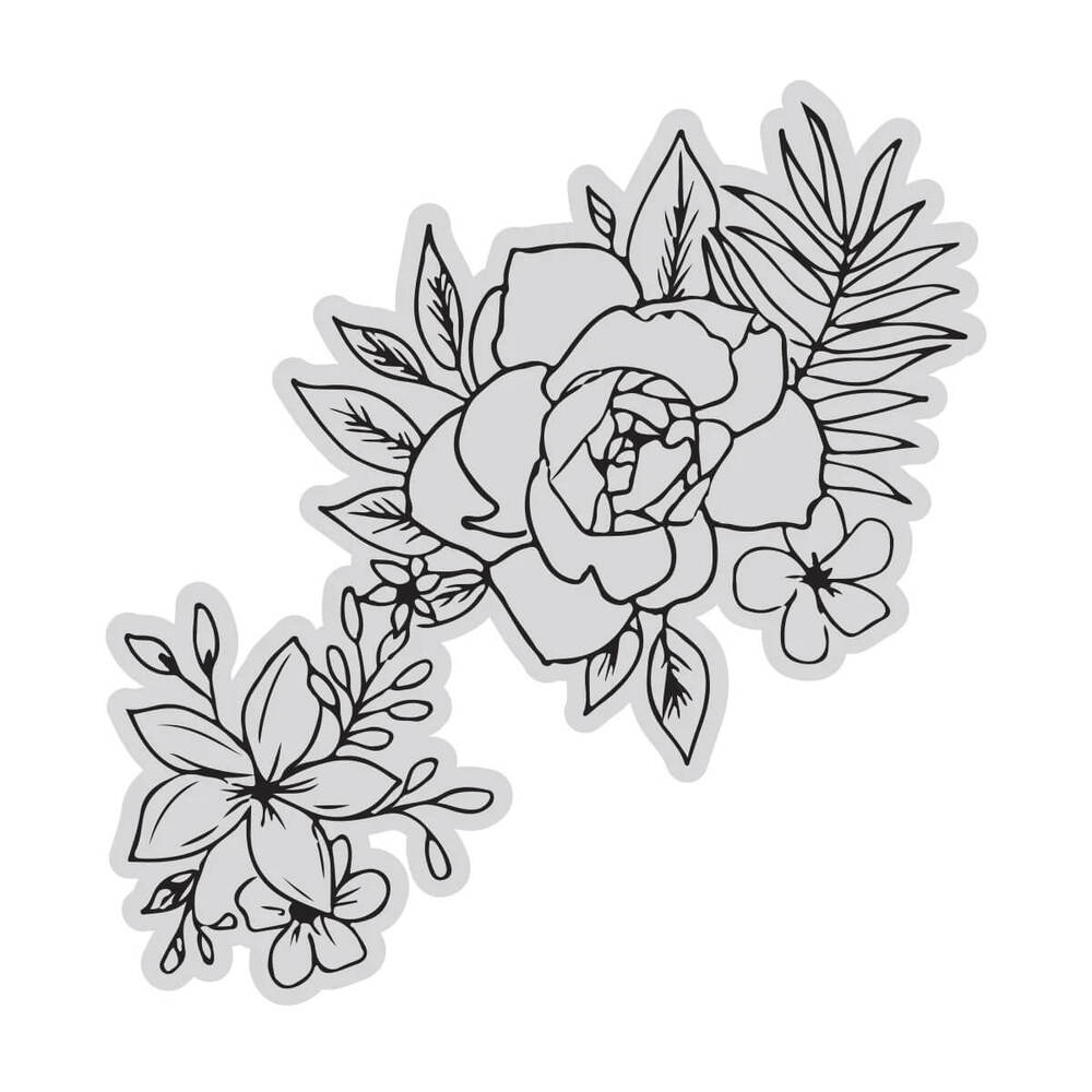 Couture Creations Stamp - Vintage Tea Collection - Rose 1