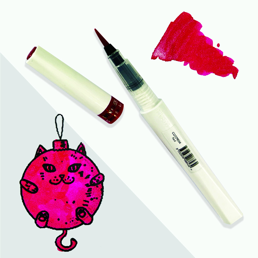 Couture Creations Winkles Glitter Markers - Red
