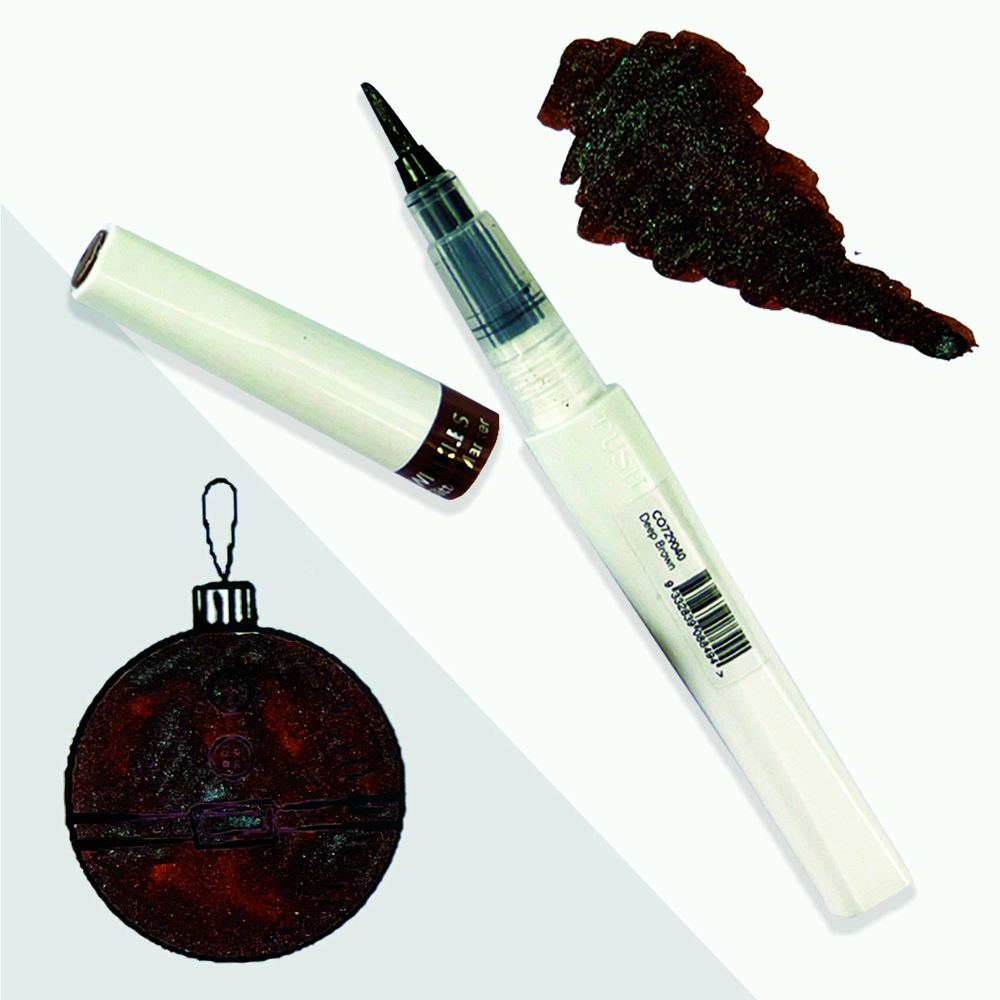 Couture Creations Winkles Glitter Markers - Deep Brown