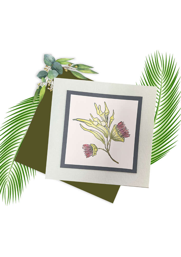 PREORDER - Couture Creations FLOWERING GUM Stamp - Australia The Lucky Country