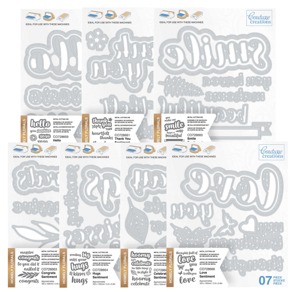 Couture Creations Sentiments 7 Pieces Bundle 