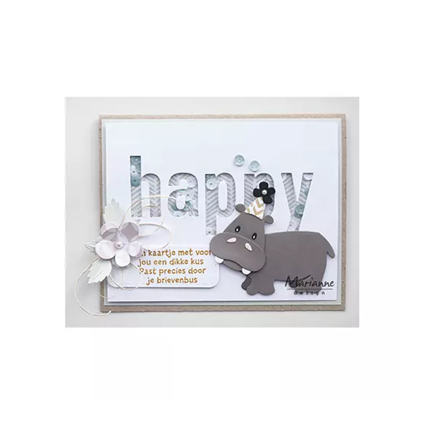 Marianne Design - Collectables Dies - Eline's Happy Hippo COL1450