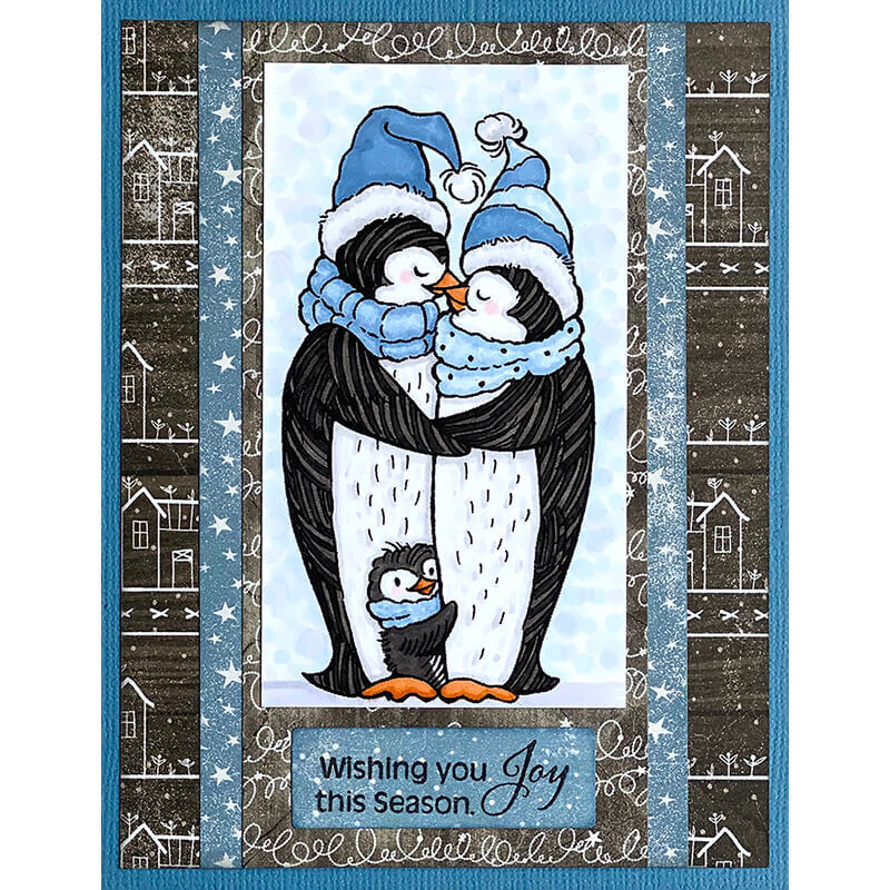 Stampendous Cling Stamp - Penguin Nestle