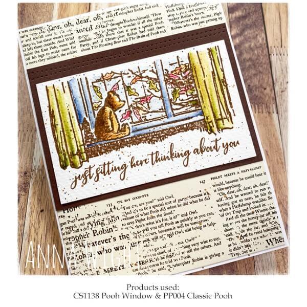 Impression Obsession Clear Stamps - Pooh Window CS1138