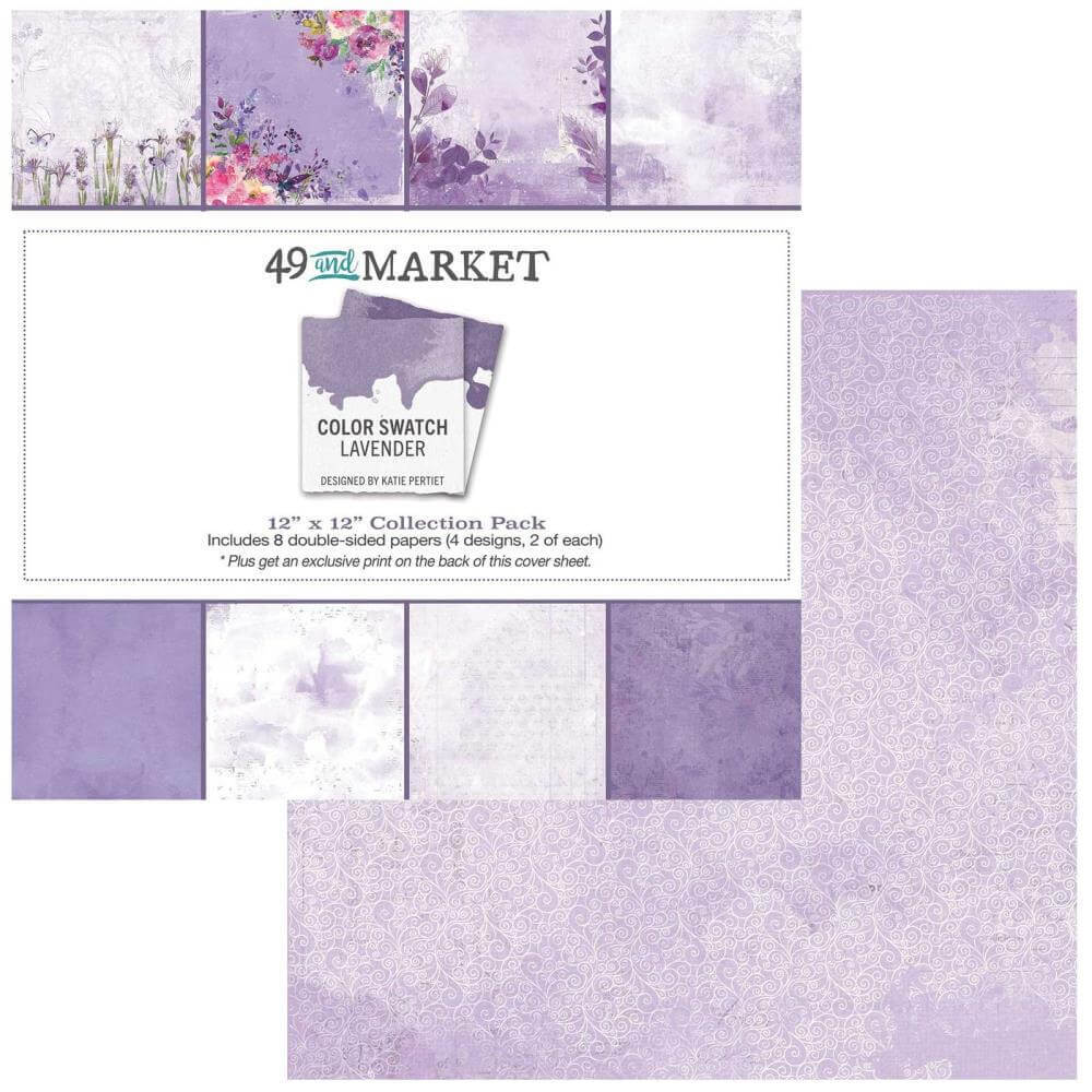 49 And Market Collection Pack 12"X12" - Color Swatch: Lavender