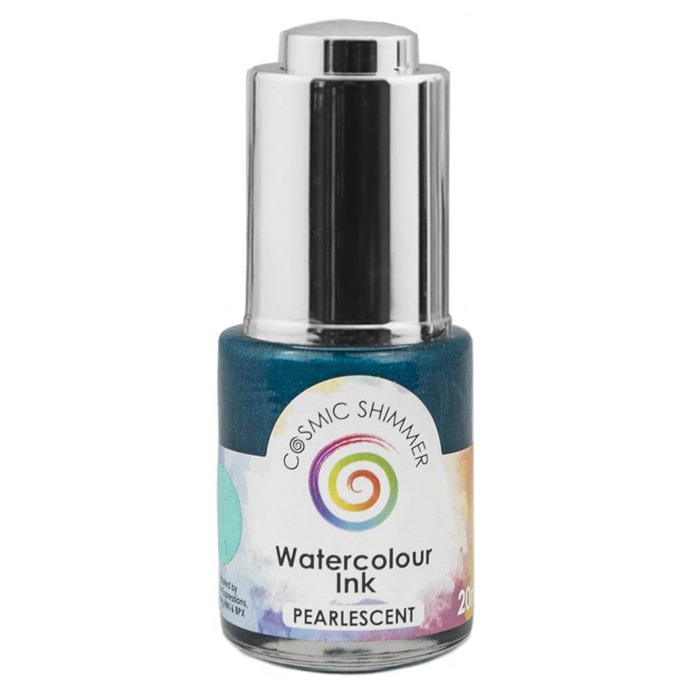 Cosmic Shimmer Pearlescent Watercolour Ink 20ml - Jade Sparkle