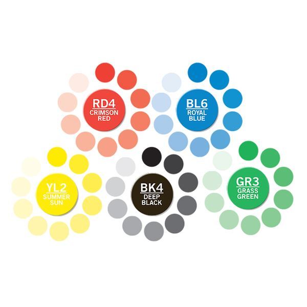 Chameleon Pens 5 Markers Set - Primary CT0502