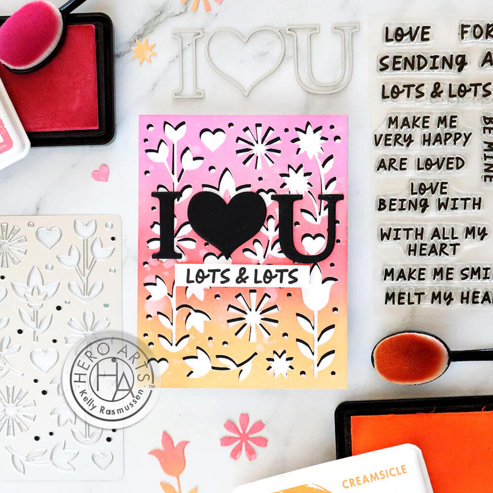 Hero Arts Stamp & Cut XL - I Love U DC310