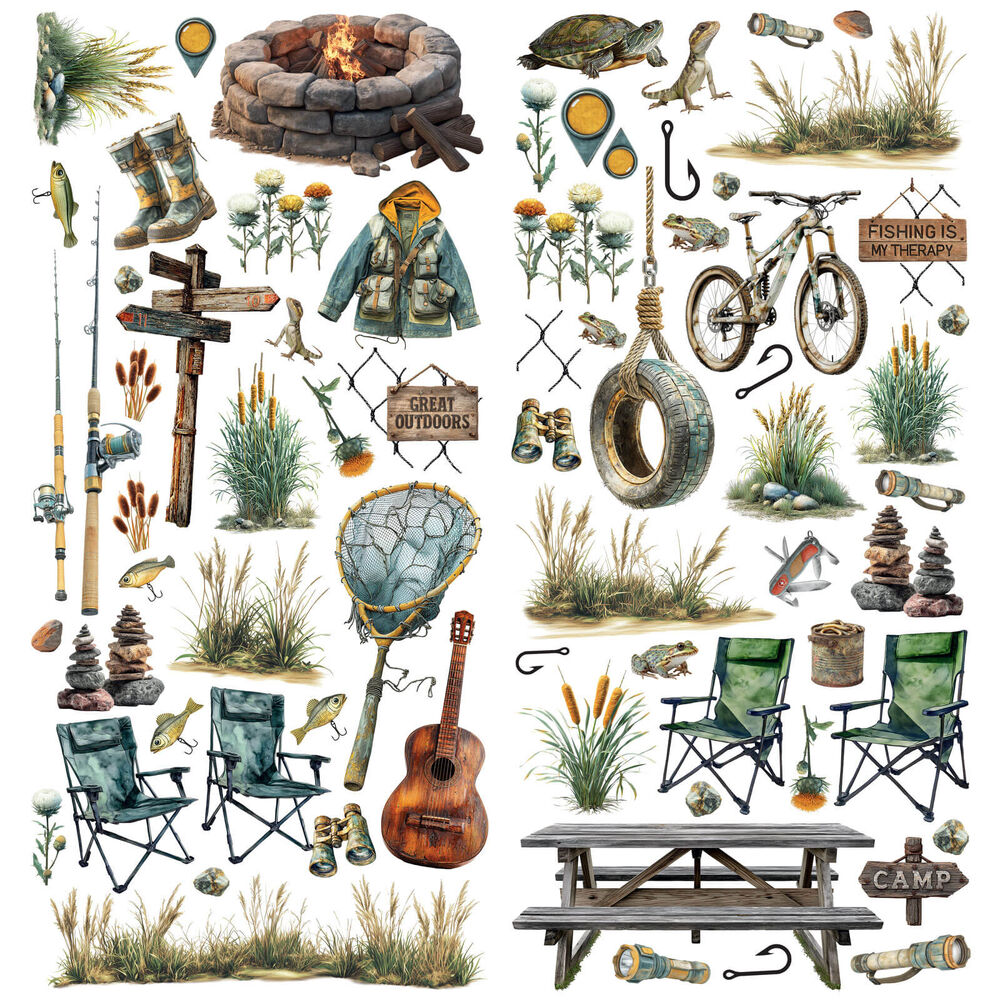 49 And Market Laser Cuts - Campfire Memories, Fishing