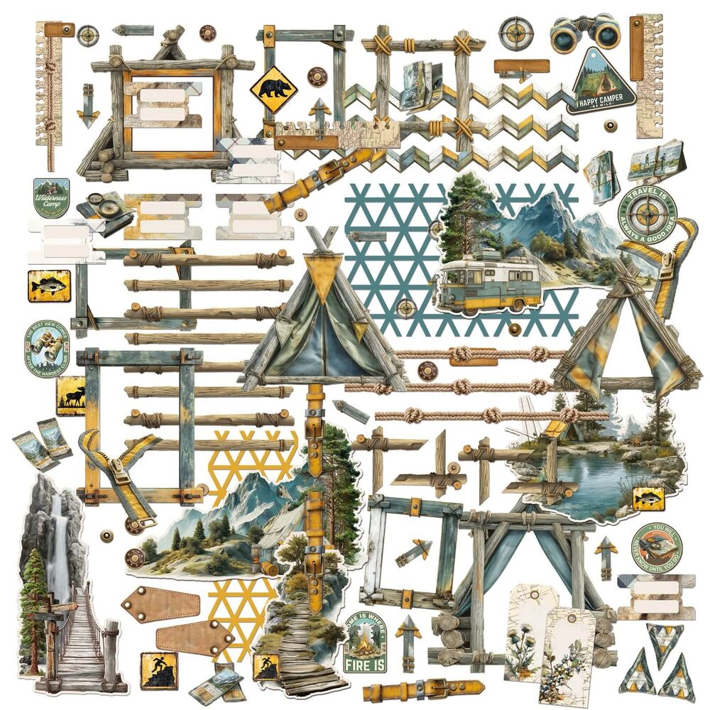 49 And Market Ephemera & Frame Set - Campfire Memories