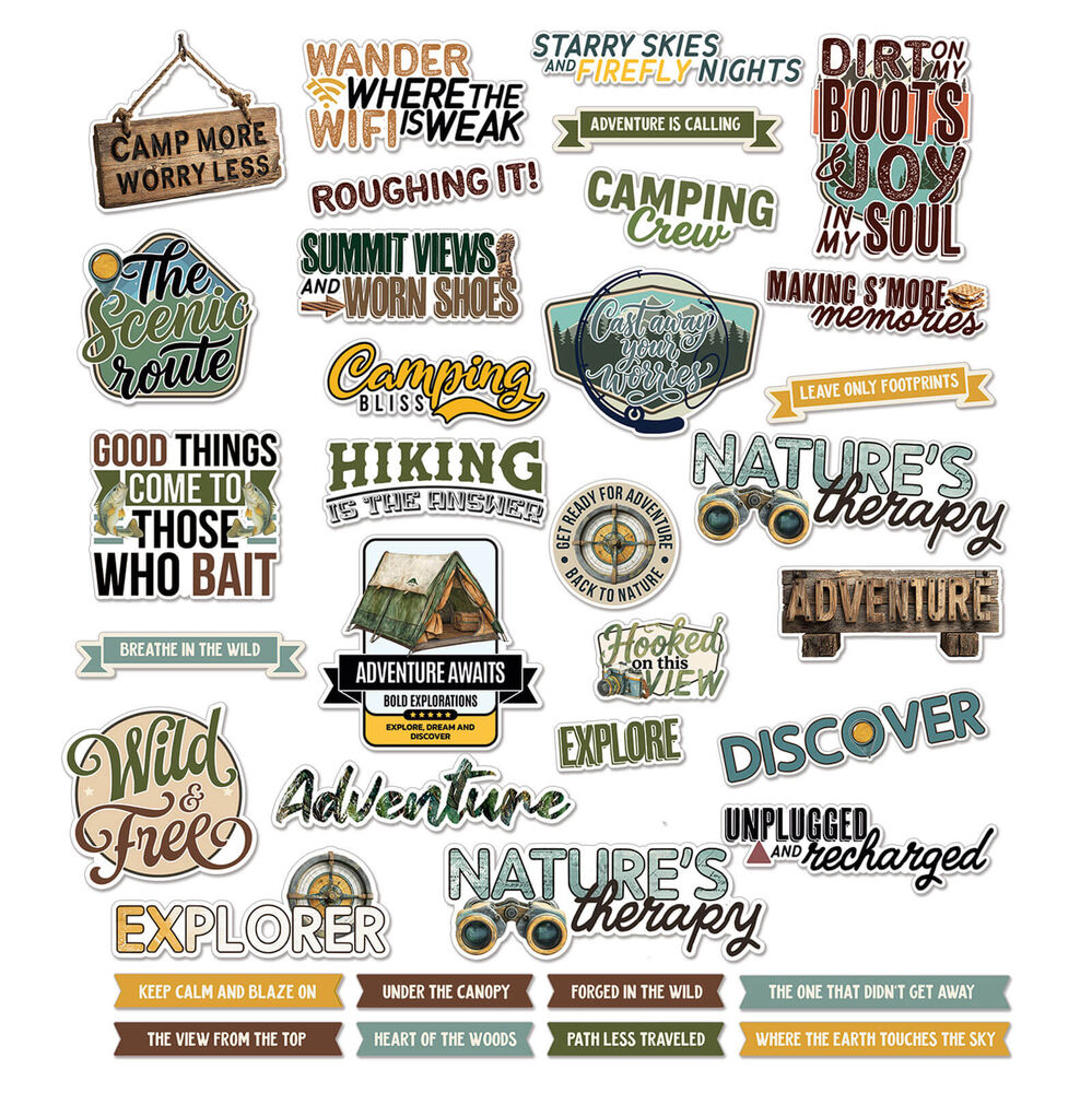 49 And Market Chipboard Sentiments - Campfire Memories