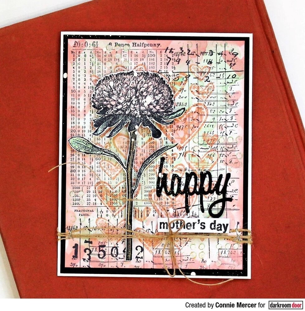 Darkroom Door Collage Stamp - Arty Hearts DDCS038