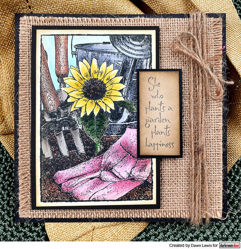 Darkroom Door Photo Stamp - Planted Sunflower DDPS051