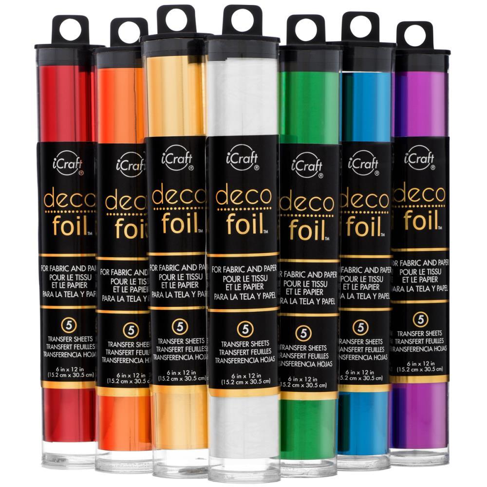 Deco Foil Transfer Sheets 6"X12" 5/Pkg - Rose Gold