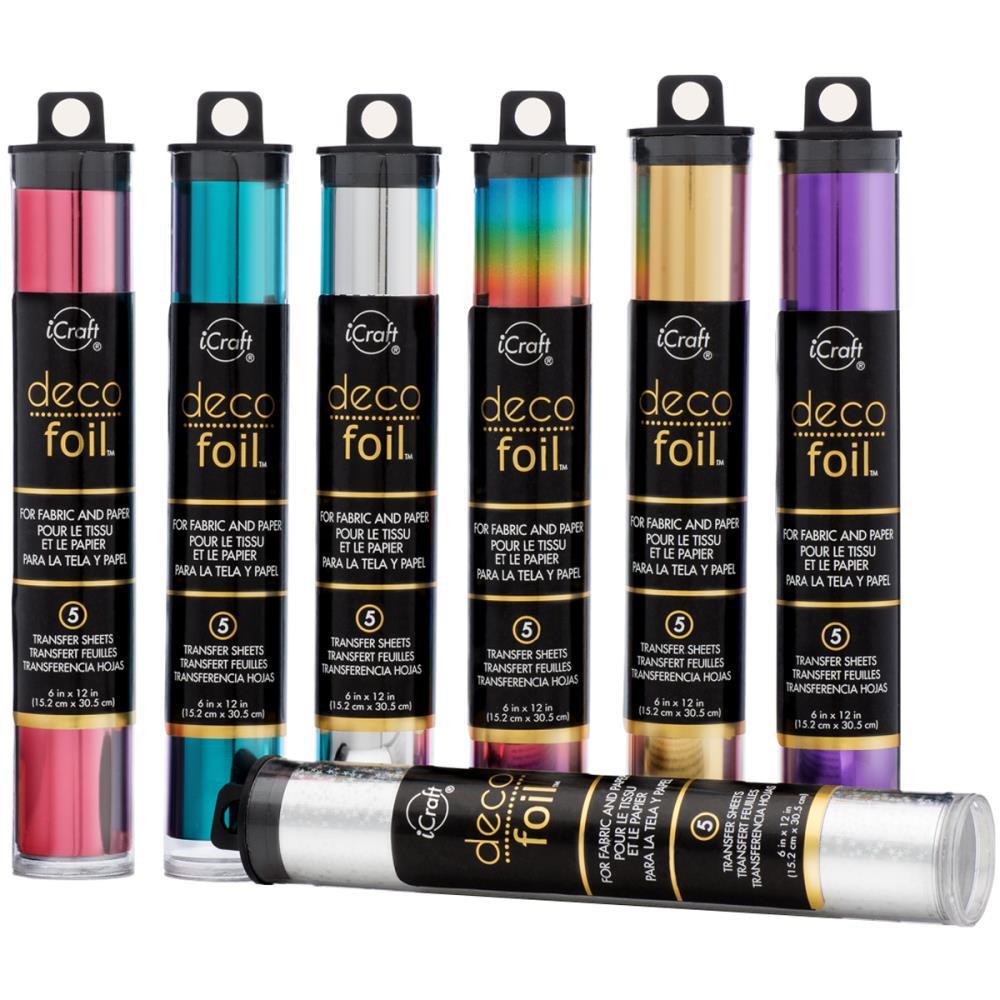 Deco Foil Specialty Transfer Sheets 6"X12" 5/Pkg - Amber Watercolor