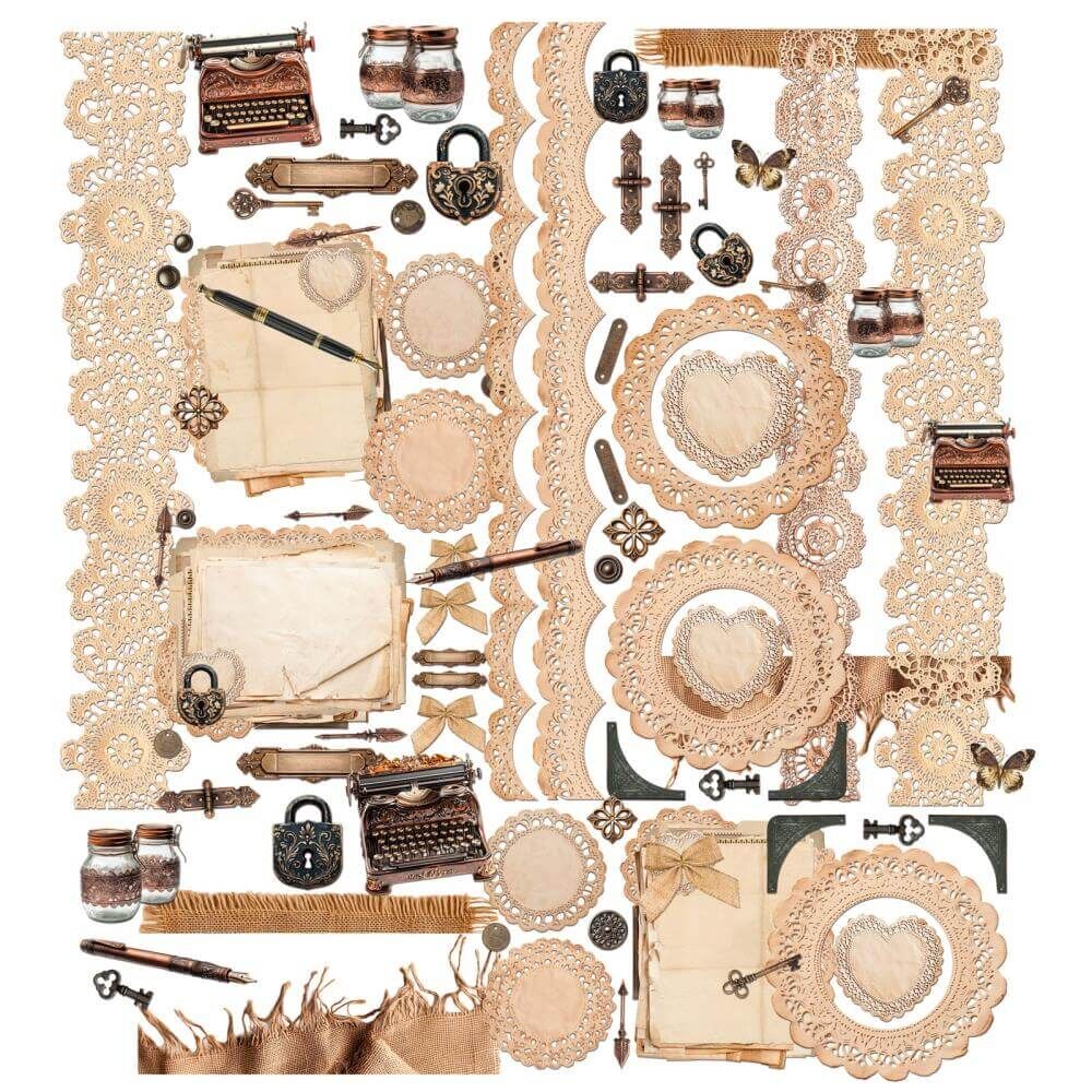 49 And Market Nostalgic Memories Ephemera Laser Cut Outs - Set 1