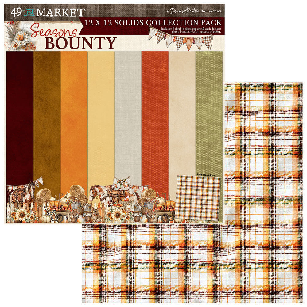 49 And Market Solids Paper Pad 12"X12" - Season's Bounty