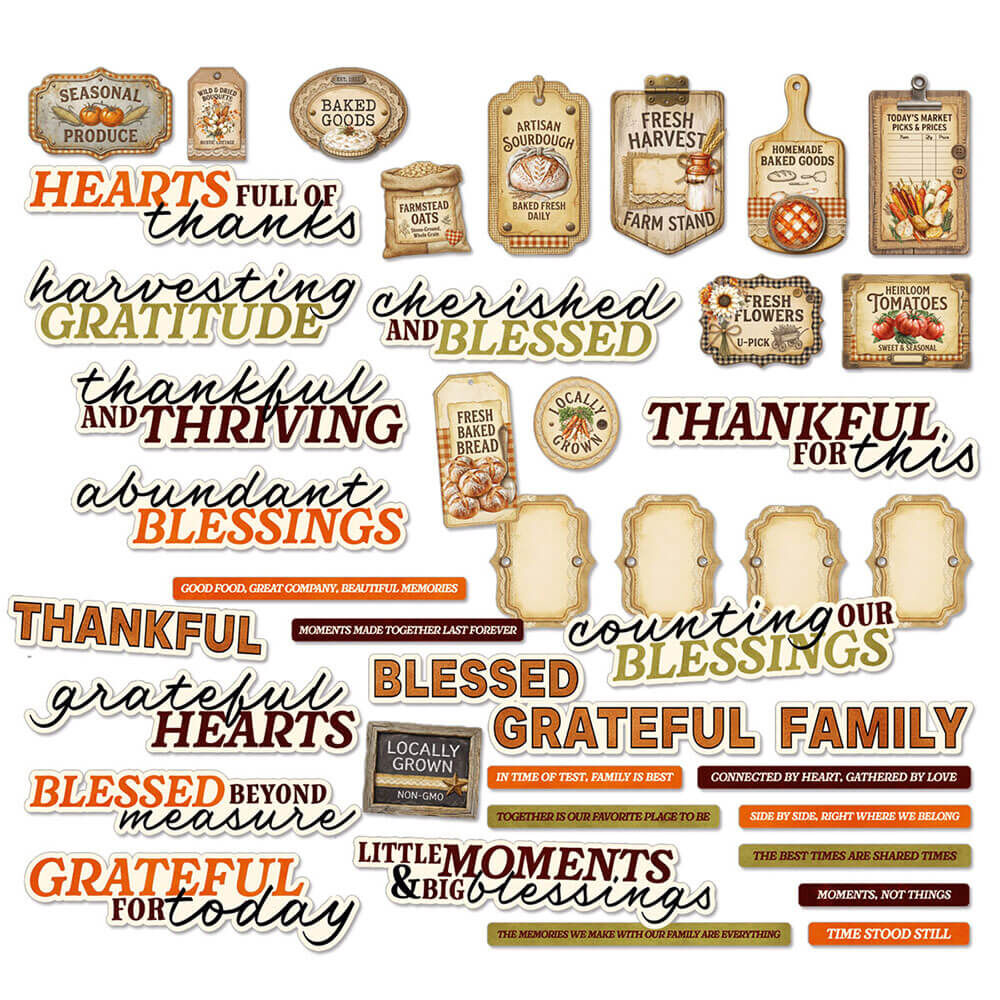 49 And Market Chipboard Set - Season's Bounty