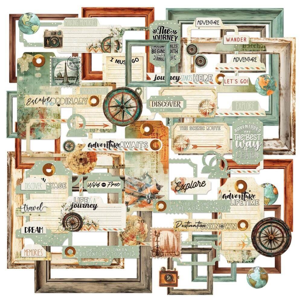 49 And Market Die-Cut Elements - Wanderlust Explorer