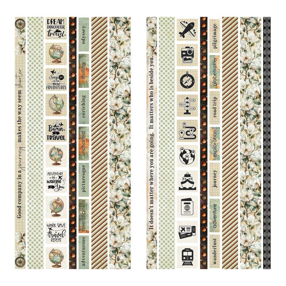 49 And Market Washi Tape Sheets - Wanderlust Explorer