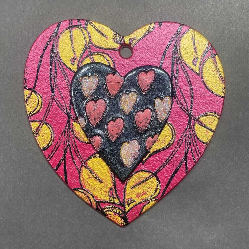 Dylusions Dyamond Boards - Assorted Large Hearts DYM86734