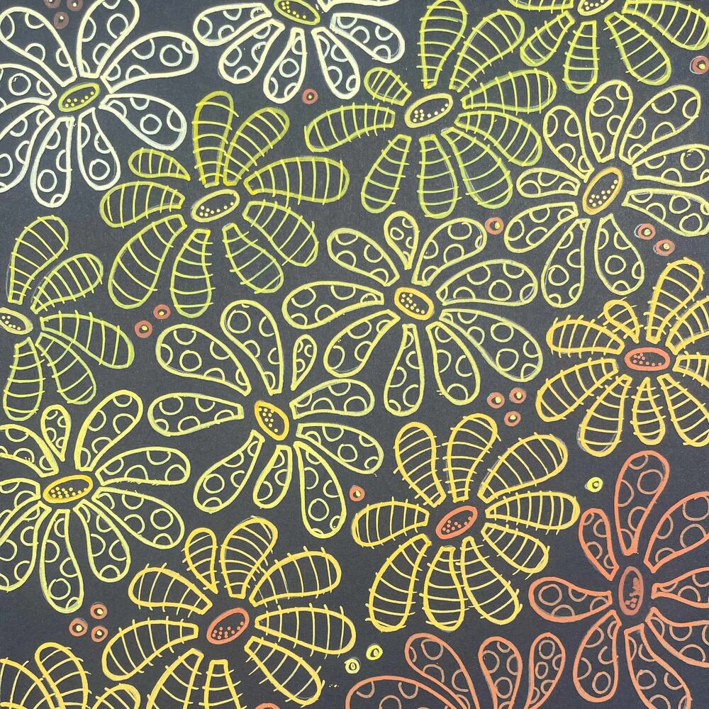 Dyan Reaveley's Dylusions Stencil 9" x 12" - Large Field of Daisies DYS87571