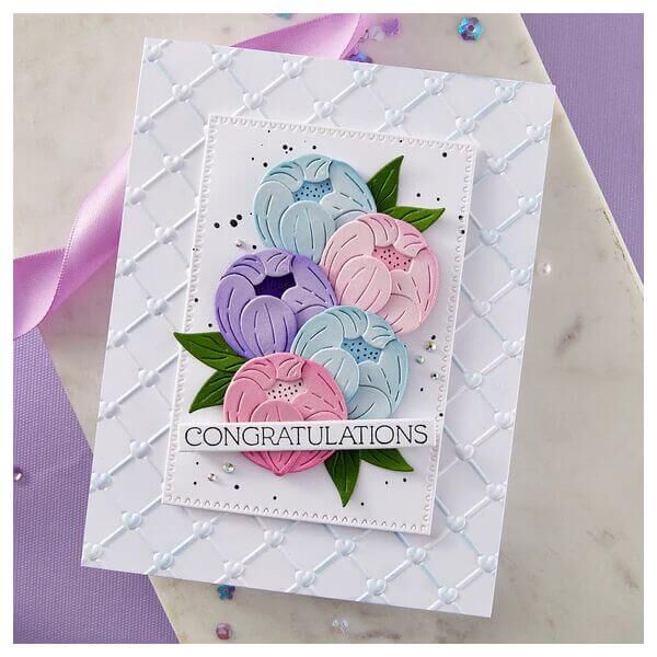 Spellbinders 3D Embossing Folder - Gorgeous You Collection - Cross My Heart E3D-102