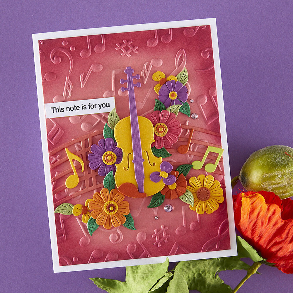 Spellbinders 3D Embossing Folder - Bibi's Musical Notes Collection - Musical Notes (by Bibi Cameron) E3D-133