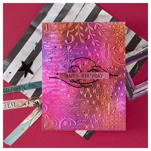 Spellbinders 3D Embossing Folder - Beautifully Imperfect Collection - Distress Mix E3D-155