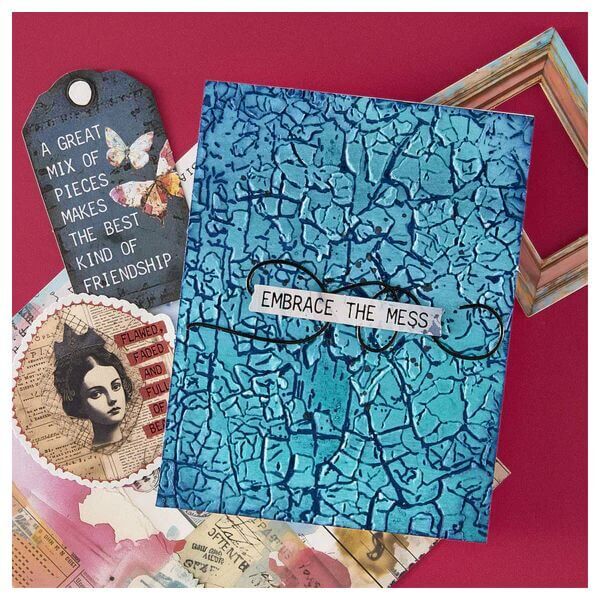 Spellbinders 3D Embossing Folder - Beautifully Imperfect Collection - Crackle Paint E3D-156