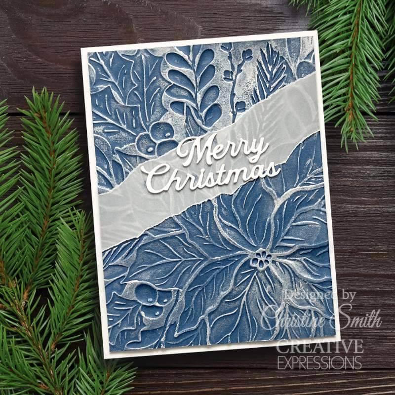 Creative Expressions 3D Embossing Folder 5" x 7" - Poinsettia Bliss