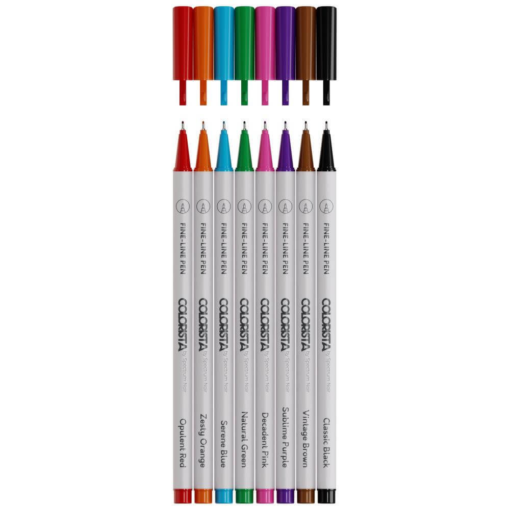 Spectrum Noir Colorista Fine-Line Pen 8/Pkg - Vivid Expressions