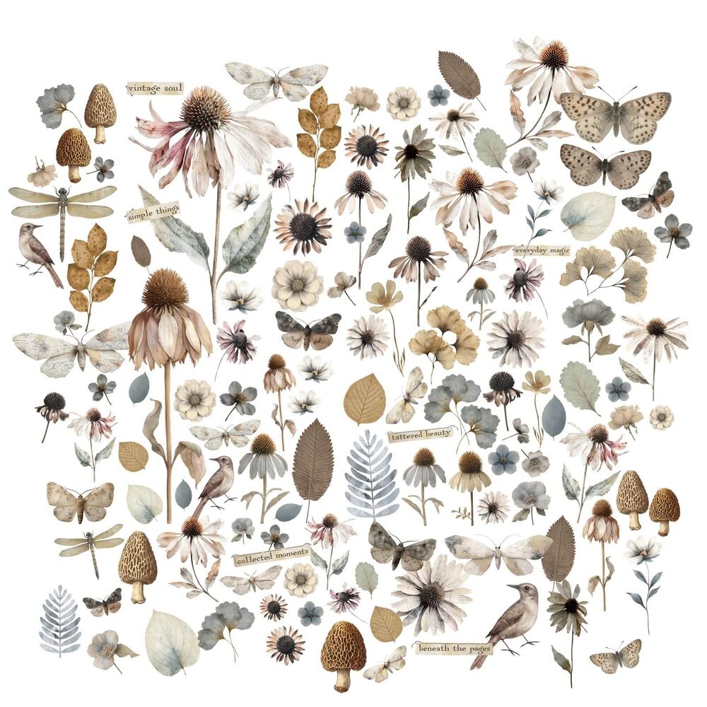 49 And Market Faded Memory Lane Laser Cut Wildflowers