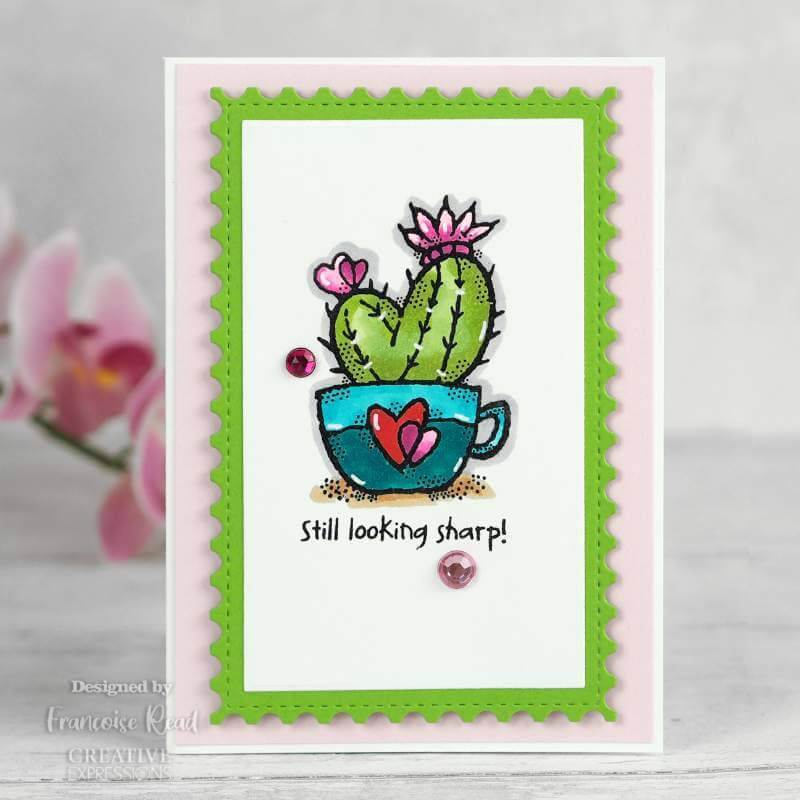 Woodware Clear Stamps Singles - Heart Cactus (3.8in x 2.6in)