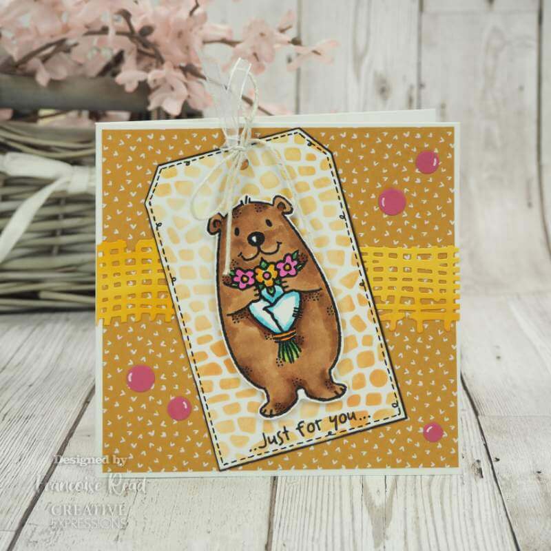 Woodware Clear Stamps Singles - Flower Bear (3in x 4in)