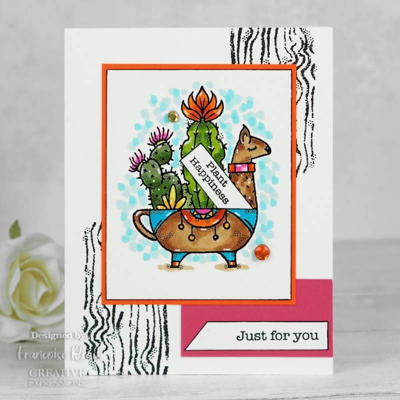 Woodware Clear Stamps Singles - Llama Planter (4in x 4in)