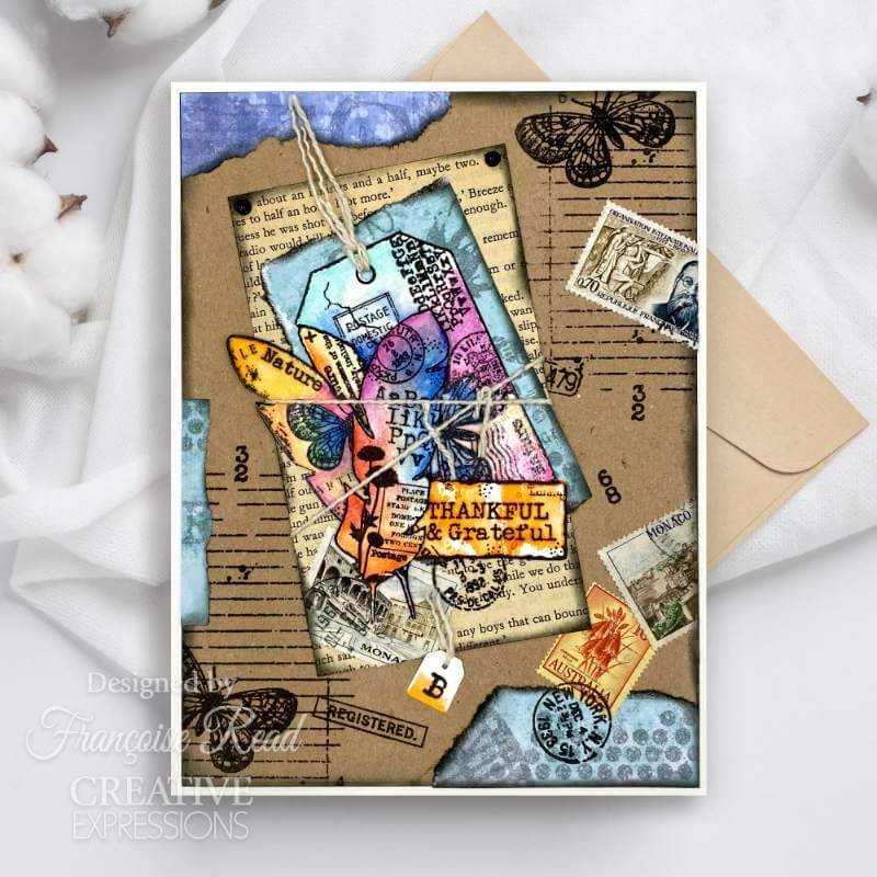 Woodware Clear Stamps - Paper Feathers (4in x 6in)