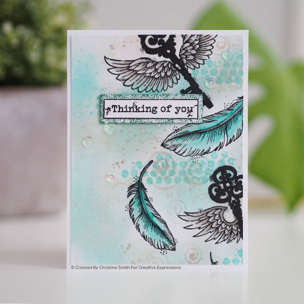 Woodware Clear Stamps 4"X6" - Flying Keys